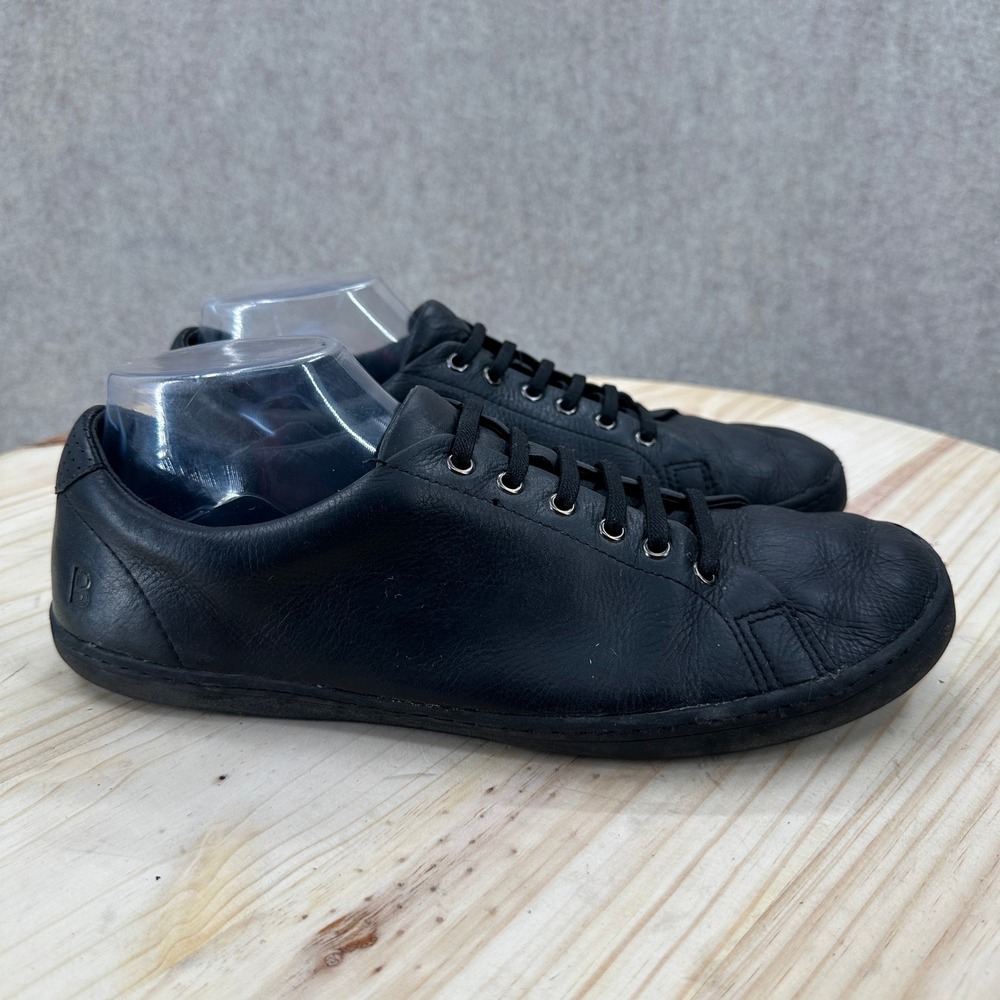 Birchbury Bramfords Barefoot Mens 11 Black Leather Sneakers Minimalist Shoes - Picture 7 of 13